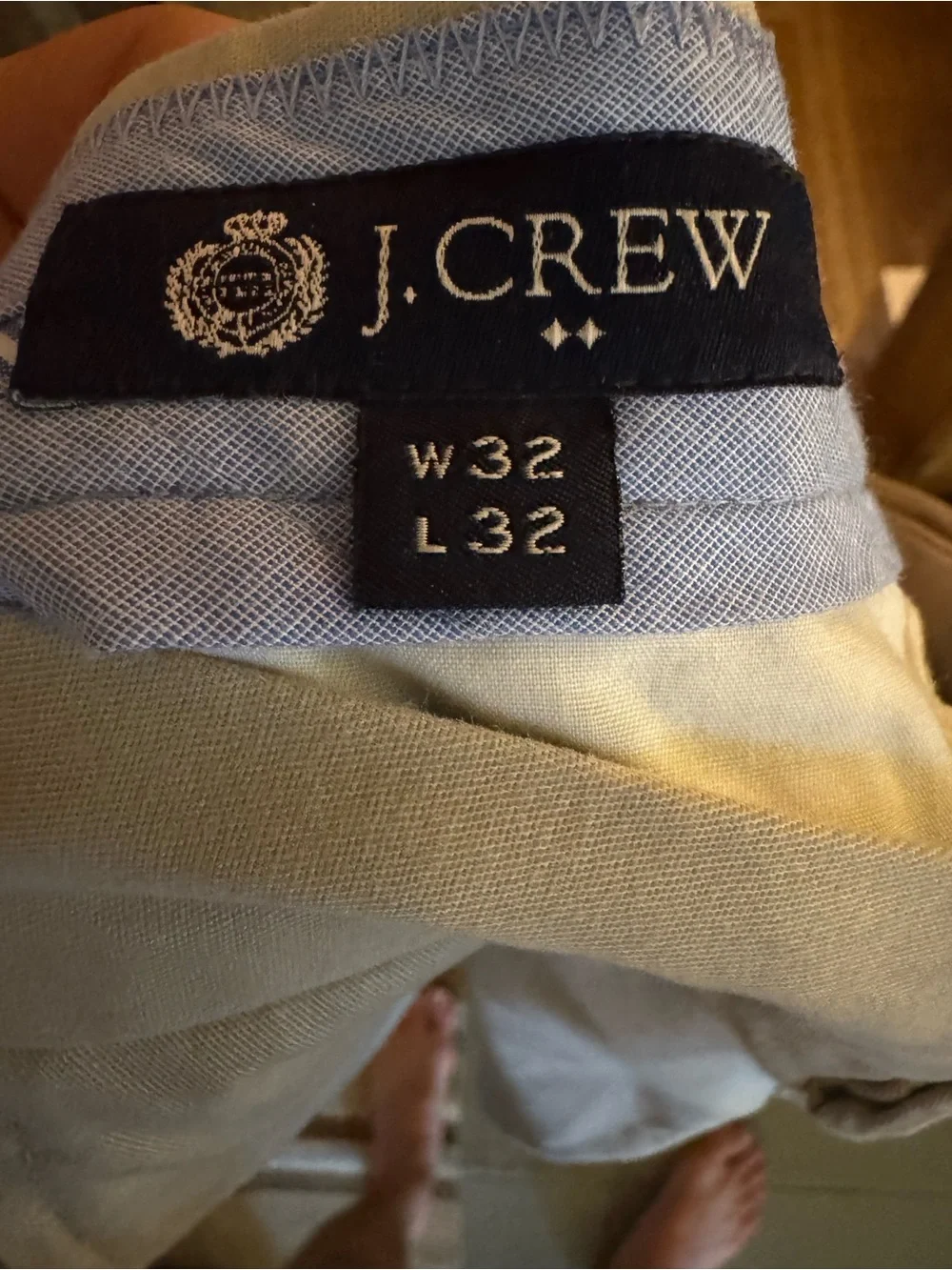 Men's JCrew Khaki Cotton Khaki Pants - Slim Fit